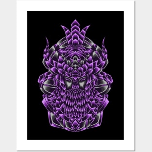 Artwork Illustration Old Knight With Amethyst Armor Posters and Art